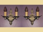 12 Vintage Dogs Head 2 bulb Sconces priced per pair