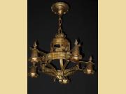 SOLD 1920s Spanish Revival 5 Arm Vintage Light Fixture Original Paint