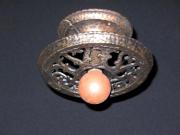 Vintage Coyote or Dogs Head Flush Mount Antique Lighting Fixture