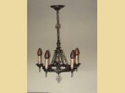 Vintage Cast Iron 5 Light