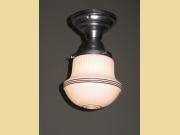 Smaller Vintage Black Striped Globe on New Nickel Fitter